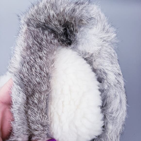 Genuine Rabbit Fur Gloves Mittens Long Mittens Men's Size Small Sherpa Lined - Picture 4 of 9